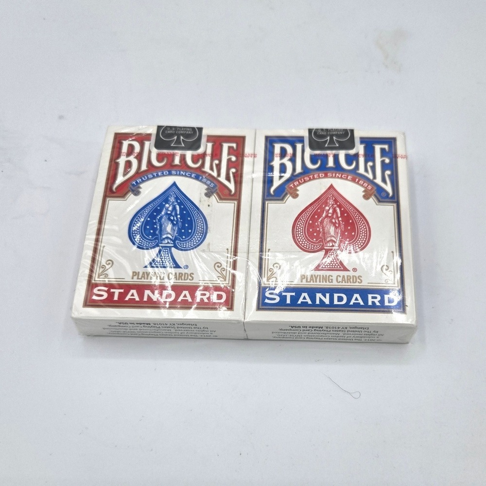 Bicycle Standard Playing Cards Deck,‎ Red & Blue, Set of 2, New Sealed